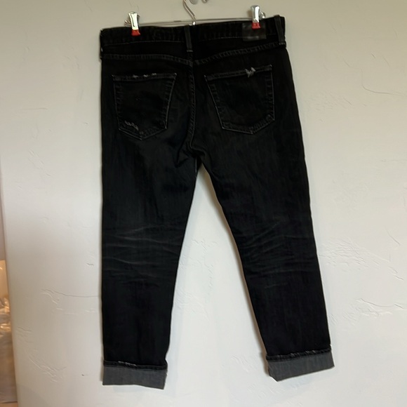 AG Ex-Boyfriend Slim Faded black denim capris - Picture 2 of 8